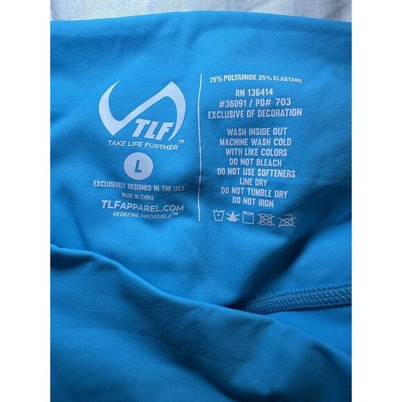 TLF Tempo Glo High Waisted Workout‎ Leggings Bright Blue Women's LARGE NWT - Picture 8 of 13